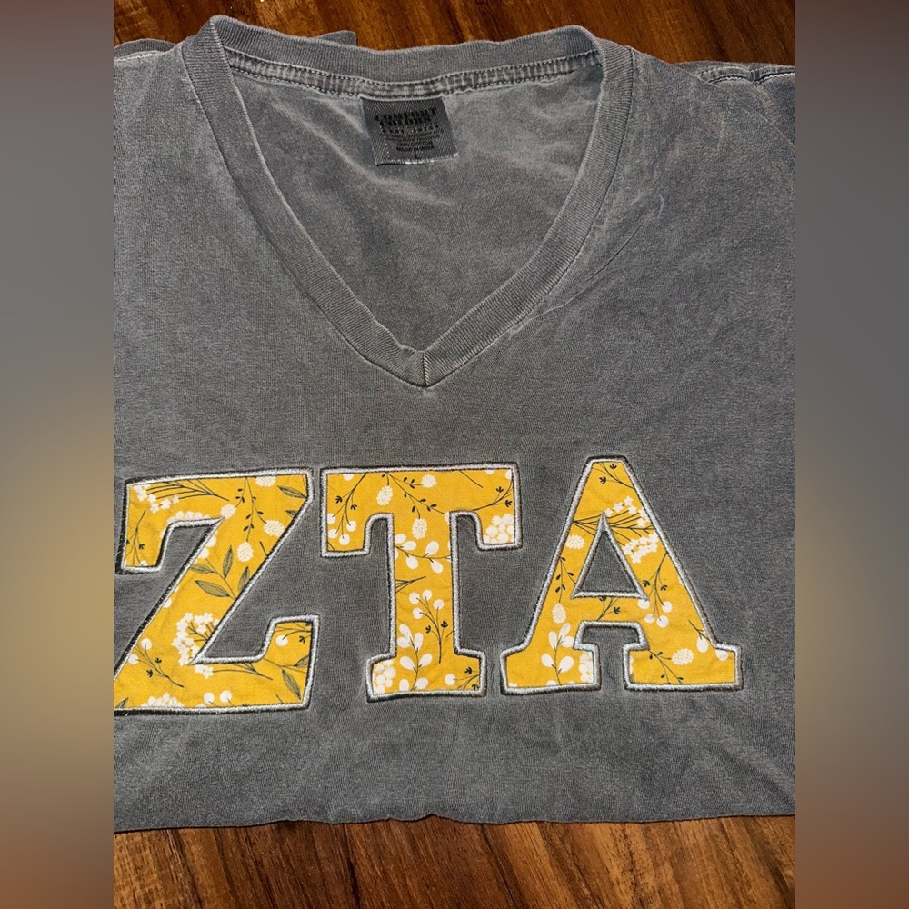Zeta Tau Alpha (ZTA) Stitched Letters